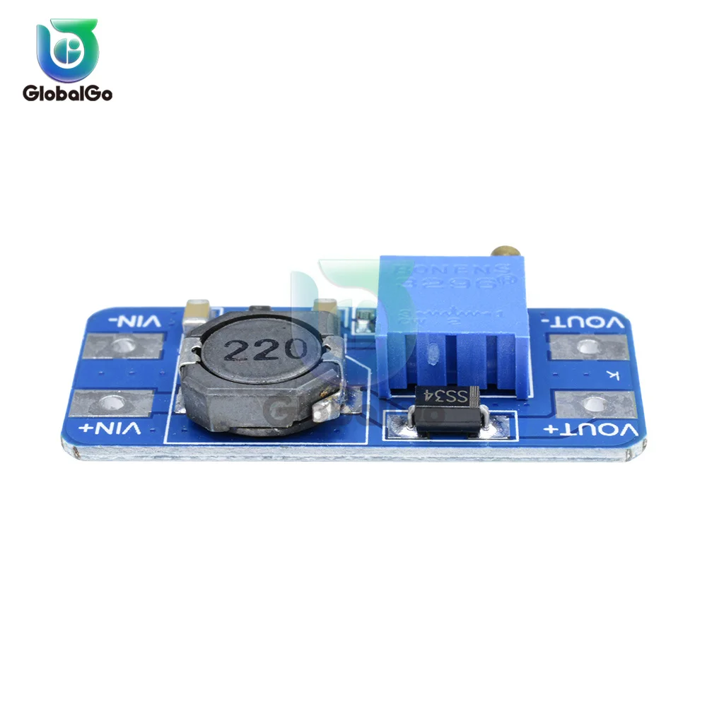 MT3608 DC-DC Step Up Converter Booster Power Supply Module Boost Step-up Board MAX output 28V 2A for Arduino Diy Kit