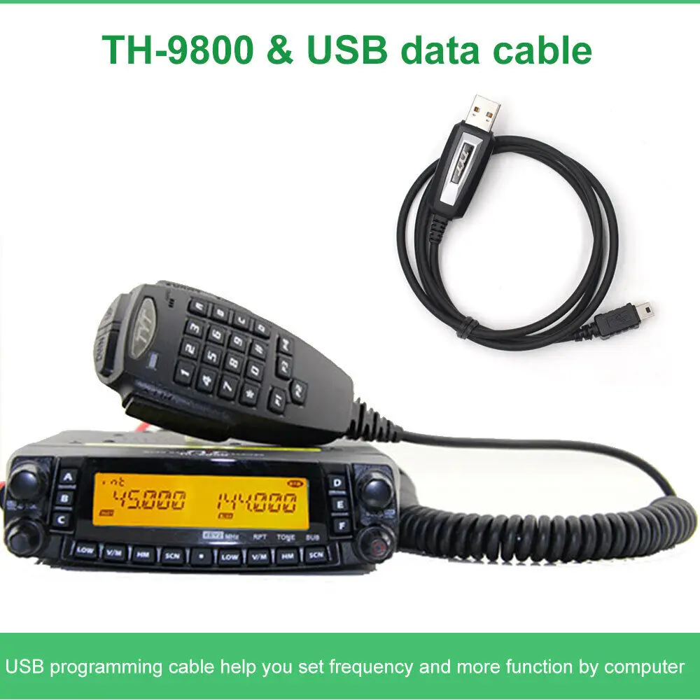 Imagem -06 - Estação de Rádio Móvel do Carro Quad Band Th-9800 Plus Tyt Rádio Quad Band Scrambler Dual Display Usb Livre 29 Mhz 50 Mhz 144 Mhz 430mhz