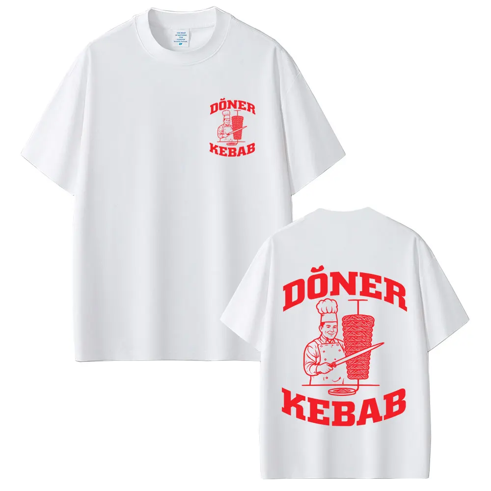 

Doner Kebab Funny Graphic T-shirt Men Women Gothic Harajuku Summer Streetwear Men's Pure Cotton Oversized Short Sleeve T Shirts