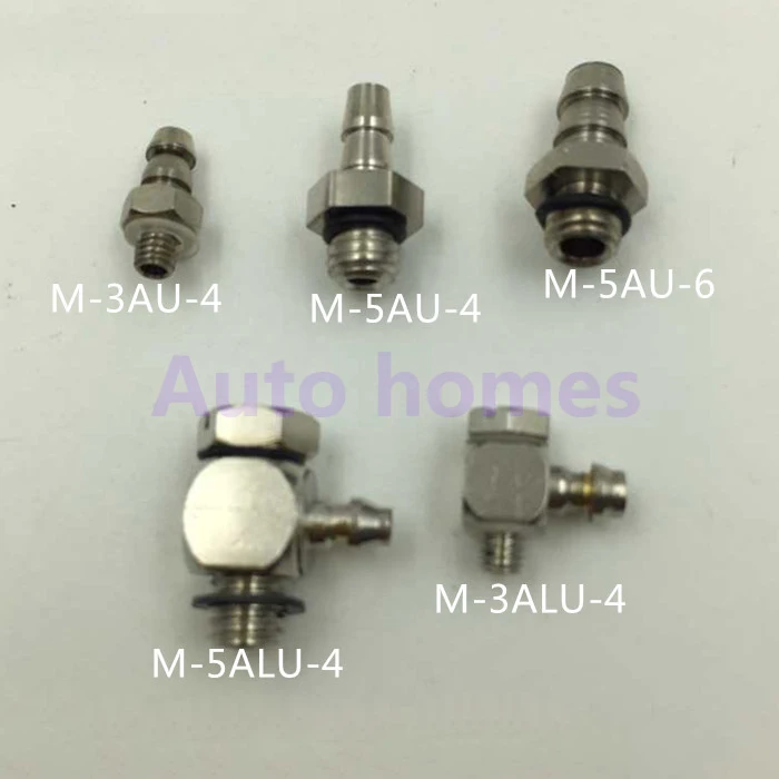 

10pcs/lot M-3ALU-4/M-5AU-4 M3/M4/M5 Elbow Pneumatic Pipe Air Fitting Quick Fitting Mini Connector