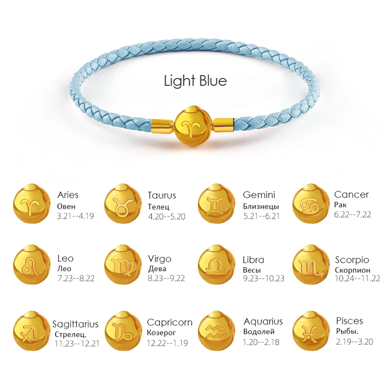Dubbelzijdig Carving 12-Sternbeeld Armband voor Vrouwen Lederen Armband Ram Maagd Steenbok Leeuw Boogschutter Sieraden Geschenken