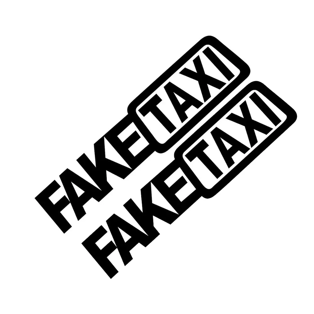 1 قطعة/2 قطعة وهمية سيارة أجرة ملصقات نافذة مقاوم للماء DIY بها بنفسك مضحك السيارات الجسم شارات الفينيل لسيارات Bmw أودي مازدا مرسيدس بنز اكسسوارات