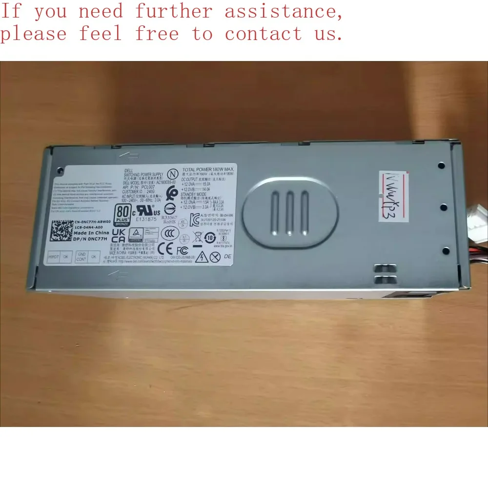 

For DELL DELL V3910, 3901 3000MT 12th generation power supply T685J, F3J97, NC77H, 180W