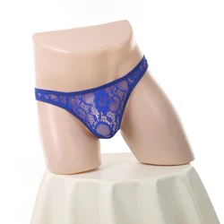 Sexy Thong Man Lace Underwear Men Tanga hombre Panties Sissy G String See through Lingerie T-Back U Pouch Brazilian Underpants