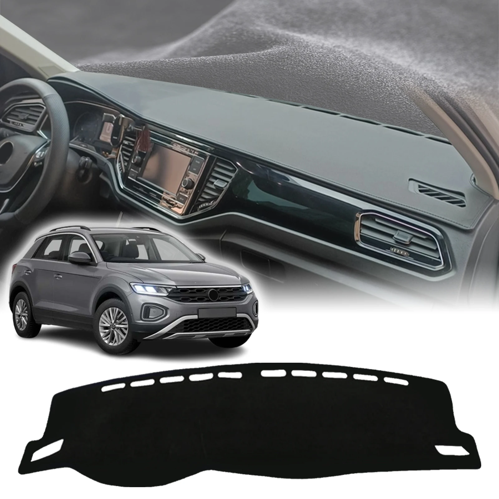 

fit for VW T-ROC 2017 2018 2019-2022 TROC T ROC Dashmat DashMat Sunshade Dashboard Cover Pad Protective Carpet Car Accessories