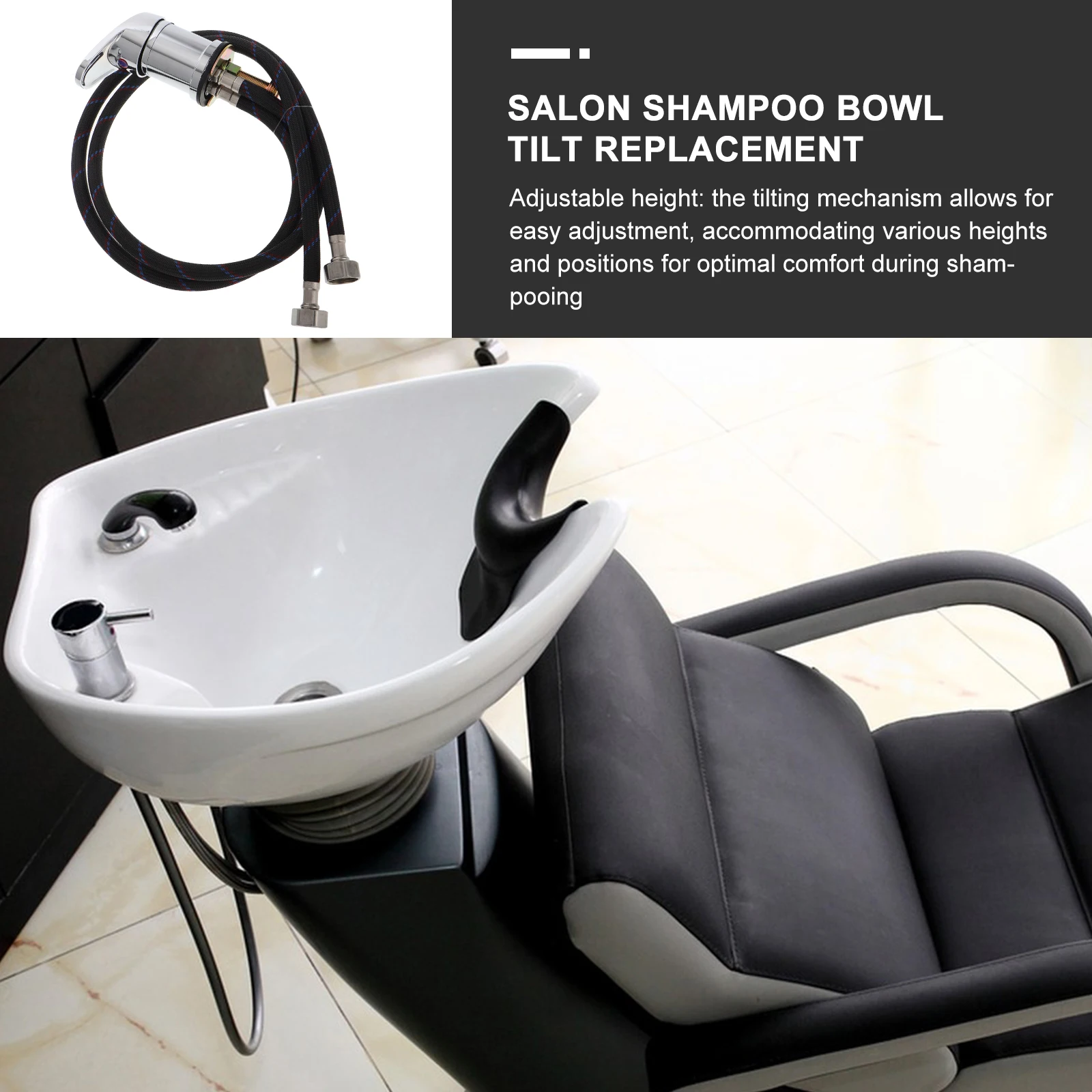 

Shampoo Bed Basin Tilt Mechanism Adjustable Height Shampoo Tilt Bowl Tilting Mechanism Salon Bowl Replacement Parts Tilting