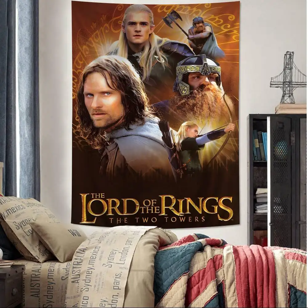 Klassischer Film T-The L-Lords Of The R-Rings Cartoon Wandteppich Böhmische Wandteppiche Mandala Home Decor