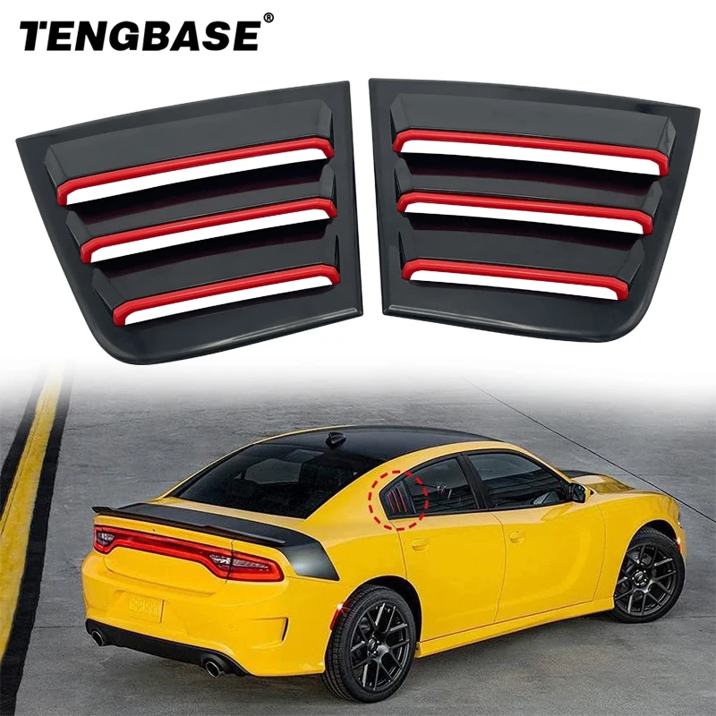 Side Window Shades Cover Blinds For Dodge Charger 2011-2024 Window Louvers Air Vent Scoop