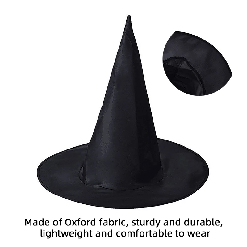 1–12 Stück Halloween-Hexenhüte, schwarz, hängende Dekoration für Party, Erwachsene, Kinder, Kostümzubehör, Hexerei, Partygeschenke, Zubehör – Detail 7