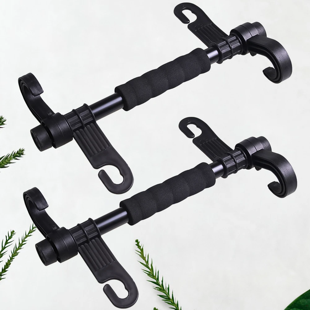

2pcs 1 Set Car Back Seat Hook Backseat Holder For Car Storage Space Saving Durable Plastic Hooks Black Universal Fit For All