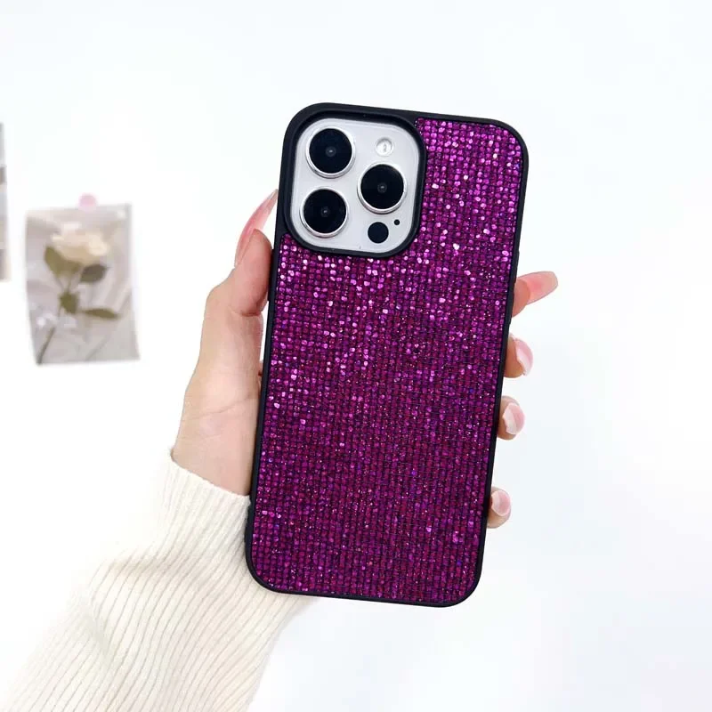 Purple Prestige Glitter Pearlized Fashion Phone Case for IPhone 15/14/13/12/11 Plus/Pro/Pro Max Series, Everyday Gifts