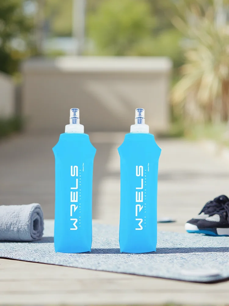 AliExpress NONE WRELS Soft Water Bottle Portable Flask Outdoor Running Cycling Water Bottle Lightweight Foldable Hiking Bicycle Water Bottle