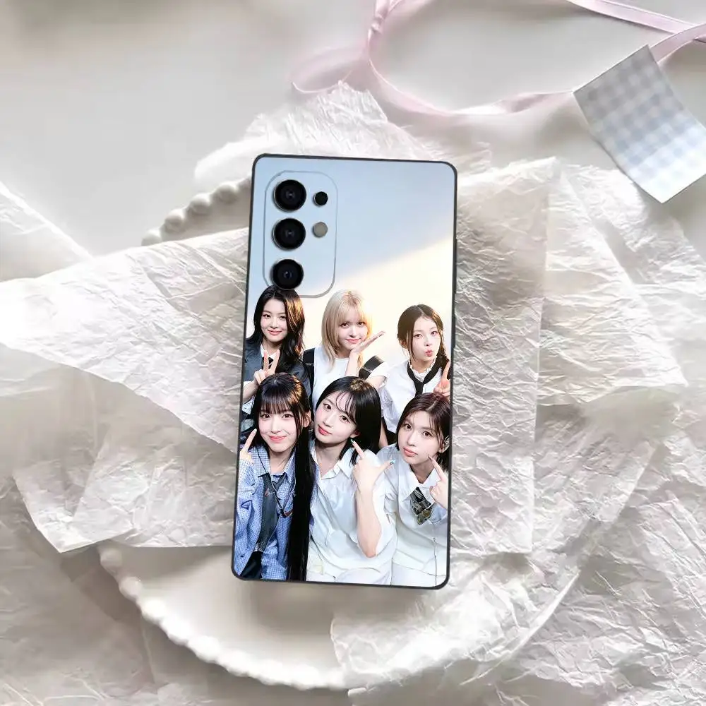 Trendy Korean Girl Group N-NMIXX Soft Black Phone Case for Samsung  S26,25,24,21,22,21,20,10,9,8,7,6Ultra,Plus,Fe, Lite