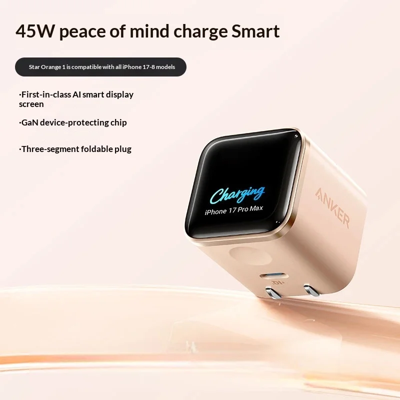 45w Anker Nano Gan Fast Charger With Ai Display Smart Compat