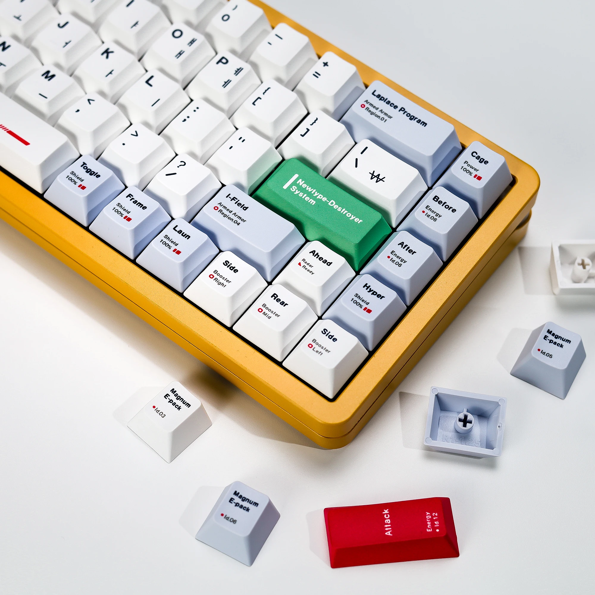 

KBDiy RX-0 Unicorn Korean Keycap ISO Cherry Profile PBT Hangul Keycaps Alice Split Space For Mechanical Keyboard Gaming Aula F75