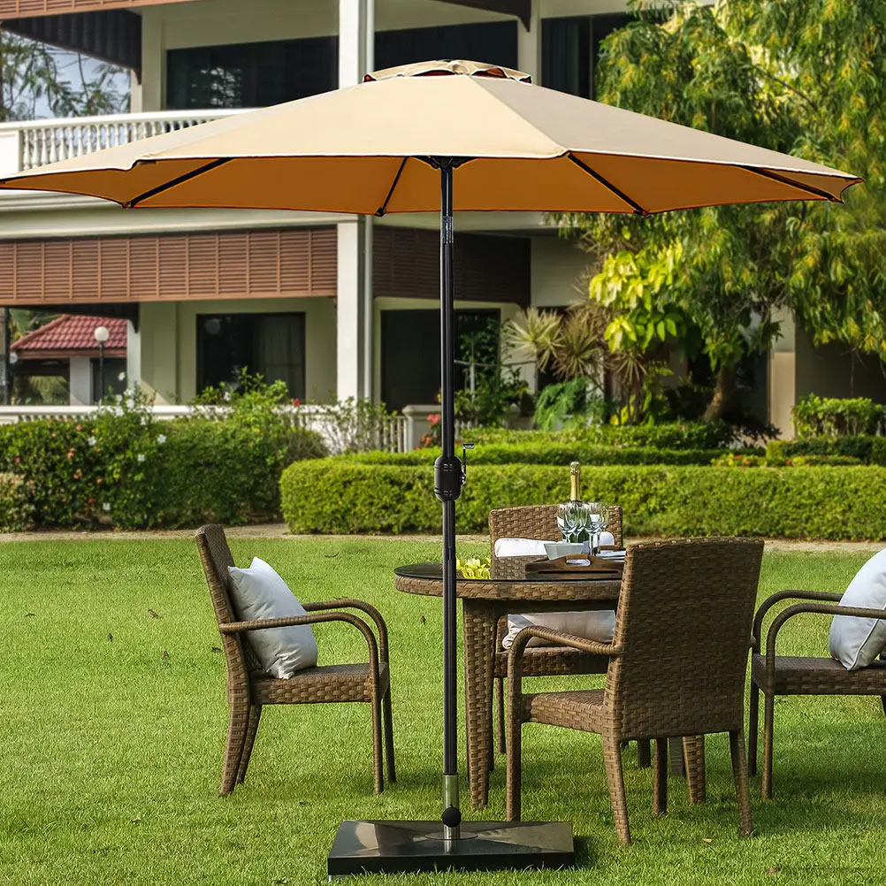 

Сменный тент для зонта 8 футов, всепогодная полиэстеровая ткань для садовых и патио зонтов, легко устанавливается, ветро- и дождезащитный, для улицы