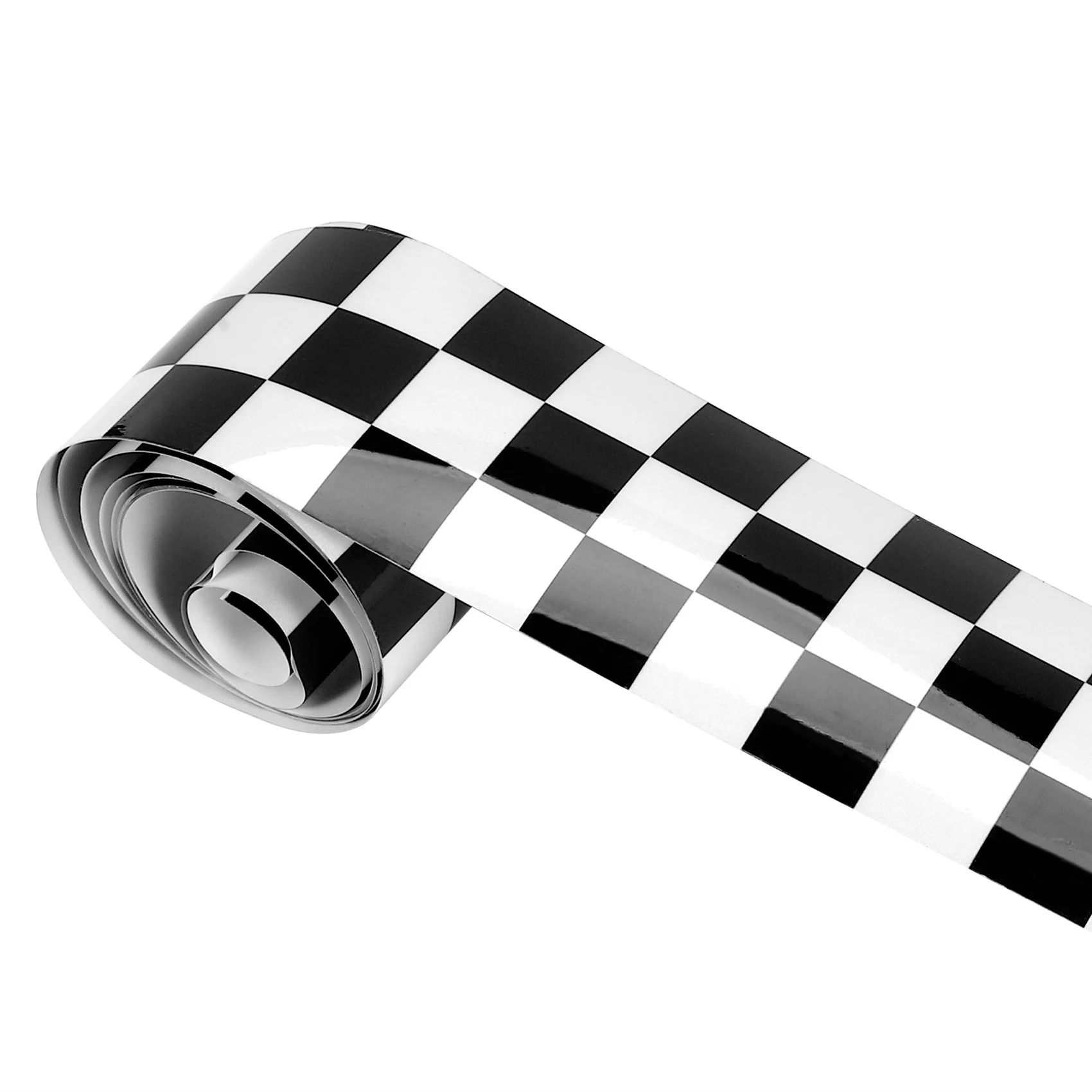 3 inch Black/White Checkered Decal Tape Car motorcycle Bike Tank Sticker