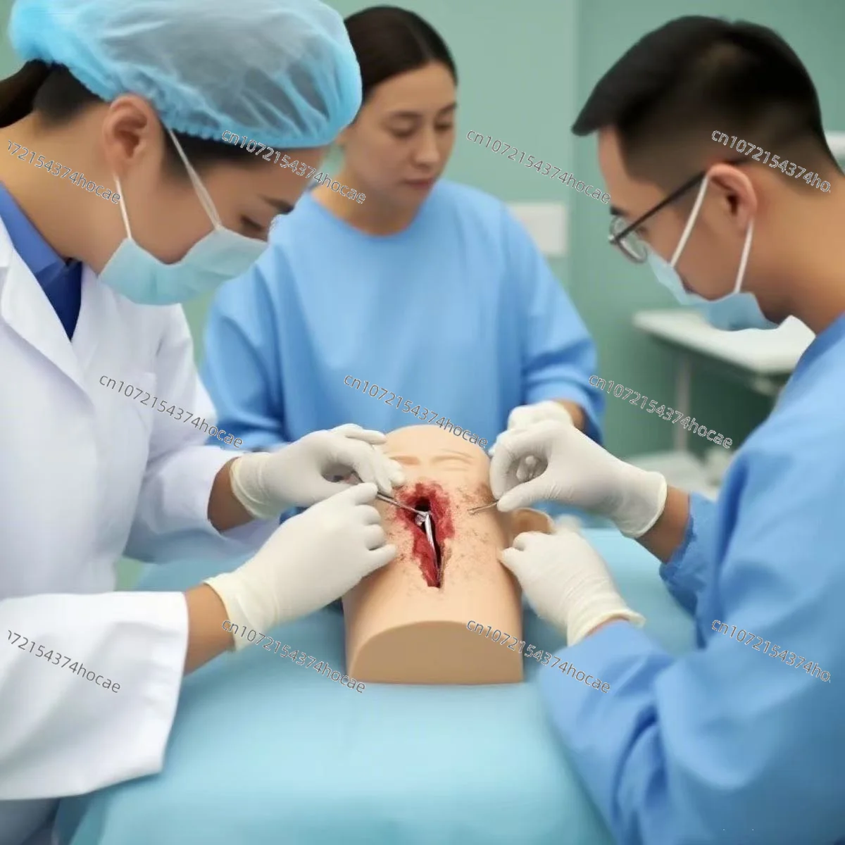 Realistic Deep Laceration Trauma Model Hemostasis Debridement Practice, Medical Training Model