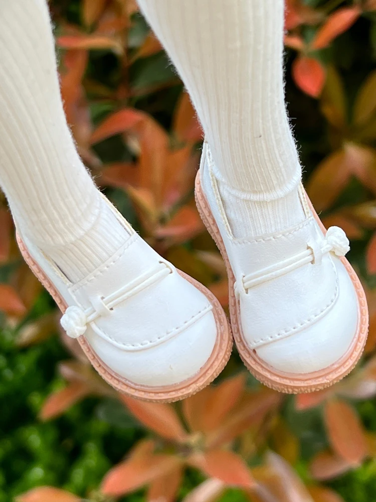 L01-X024 kinderen speelgoed 1/4 MSD BJD DD SD MDD pop schoenen witte kleur Zachte zolen casual schoenen 1 paar