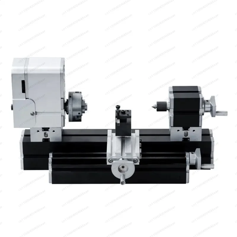 

Enhanced Miniature Metal Lathe 50mm Center Electroplated Heighten Mini DIY Lathe for Processing Aluminum Wood Plastic Materials