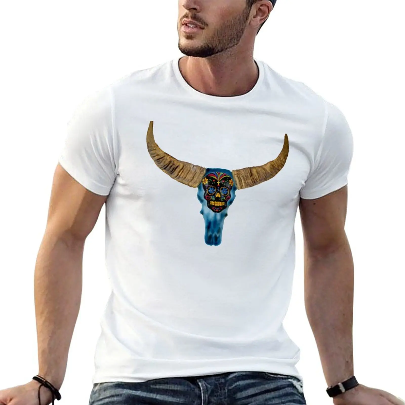 

SKULL ART T-Shirt t shirt man cotton t shirt custom print T-Shirt