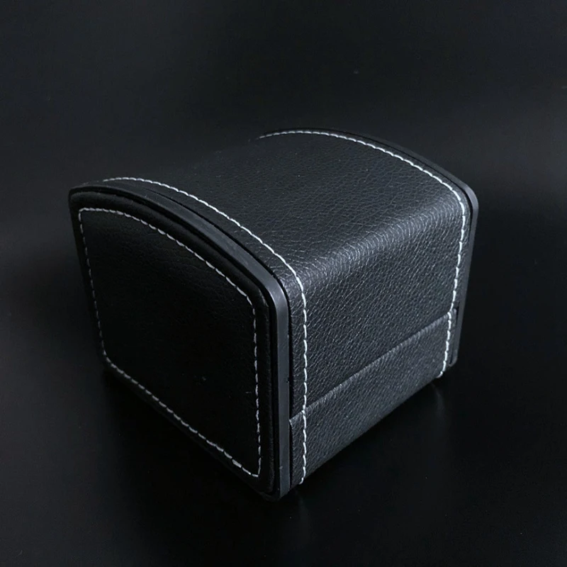 Retail Luxury Watch Hard Box Gift Boxes Leather With Pillow Jewelry Watch Packaging For Bangle Wristwatch Box Black