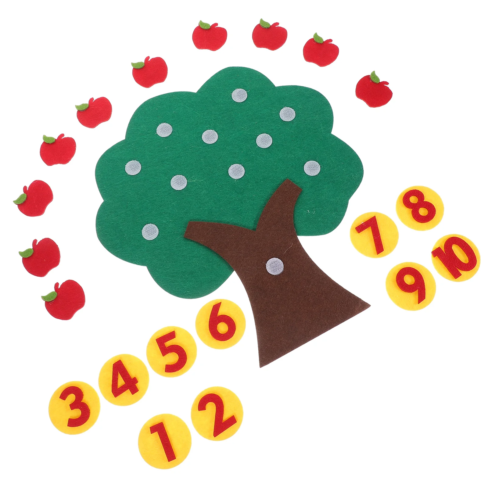 Vilt Kleuterschool Speelgoed Appelboom Digitale Decoraties Wiskunde Puzzel Appels Kinderen Bijpassende Kinderen Non-woven Memory Game