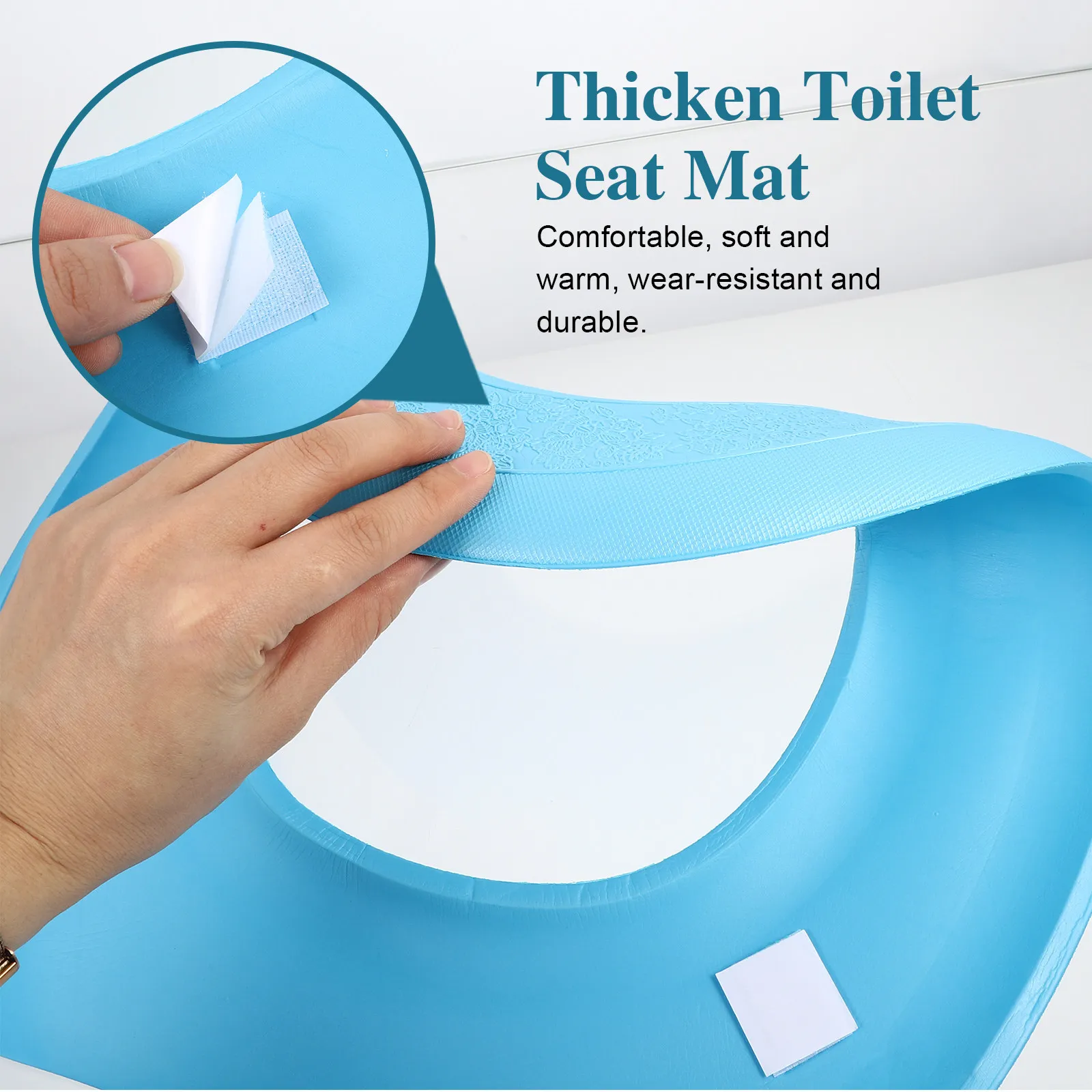 

Toilet Seat Cushion O-Shaped Eva Waterproof Non-Slip Skin-Friendly Comfortable Bathroom Seat Cover for Summer Home Hotel Use