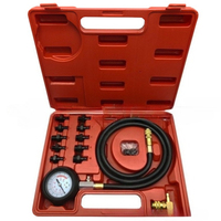 12Pcs Engine Oil Pressure Test Kit Tester Car Garage Tool Low Oil Warning Devices