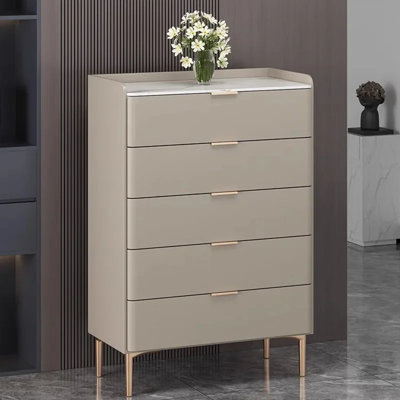 Luxury Trendy Night Table Modern Minimalist Hidden Drawers Bedside Table Storage Bedroom Black Mesa De Noche Home Furniture