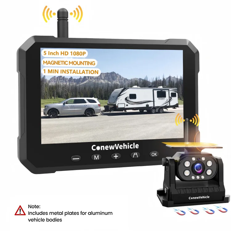 Solar Magnetic Wireless Backup Camera 5