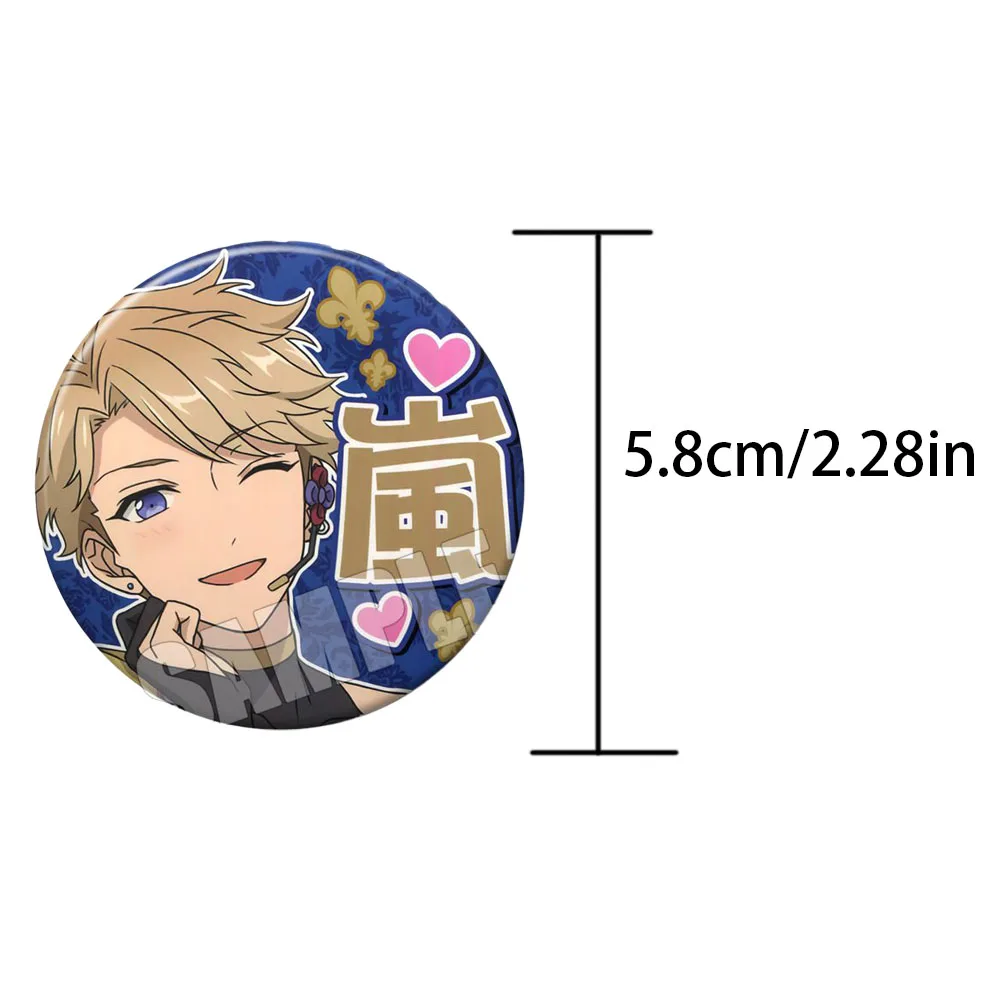 Game Anime Ensemble Stars Cartoon Brooch Sena Izumi Narukami Arashi Cute Badge Pins Pendant Accessories Backpack Fans Gifts