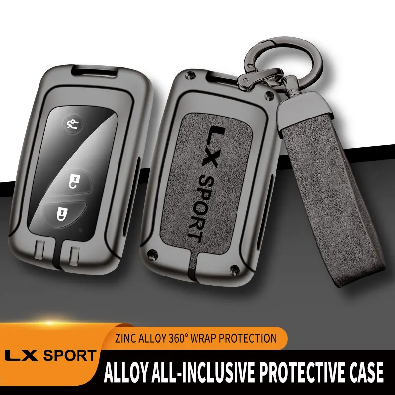 Zinc Alloy Car Key Case For Lexus LX Remote Control Protector LX570 LX600 LX500d F SPORT For Lexus Key Cover Car Accessories