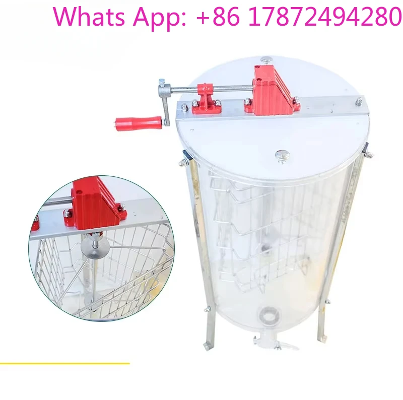 Transparent Acrylic Honey Shake Machine Multi Function Manual Honey Extractor 3 Frame Honey Centrifuge Beekeeping Tool
