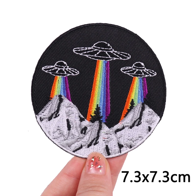 Outdoor Wave Sun Patch Iron On Patches For Clothing Thermoadhesive Patches on Clothes Stickers Adventure Embroidery Patch Badges