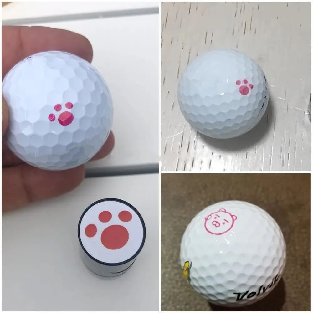 

Gift Golf Training Aids Multicolors Colorfast Various Patterns Plastic Impression Seal Quick-dry Golf Ball Stamper Stamp Marker