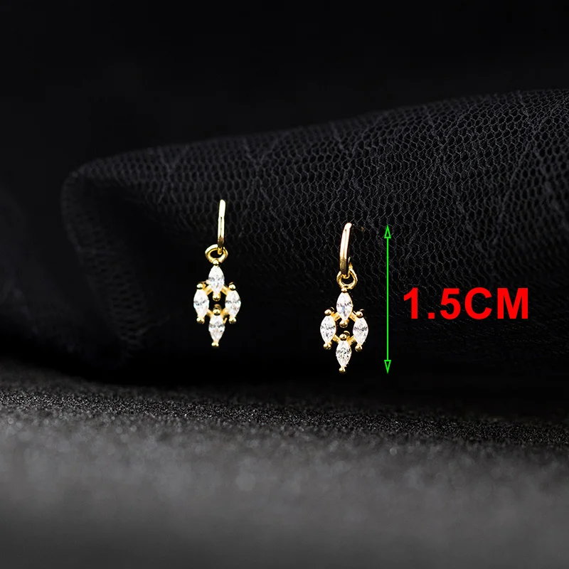 INZATT Real 925 Sterling Silver Zircon Tassel Hoop Earrings for Women Party Cute Fine Jewelry Light Luxury Accessories