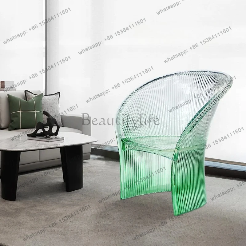 

Lobby negotiation Reception area Leisure chair Tea room Guest restaurant Light luxury chair Transparent resin chair