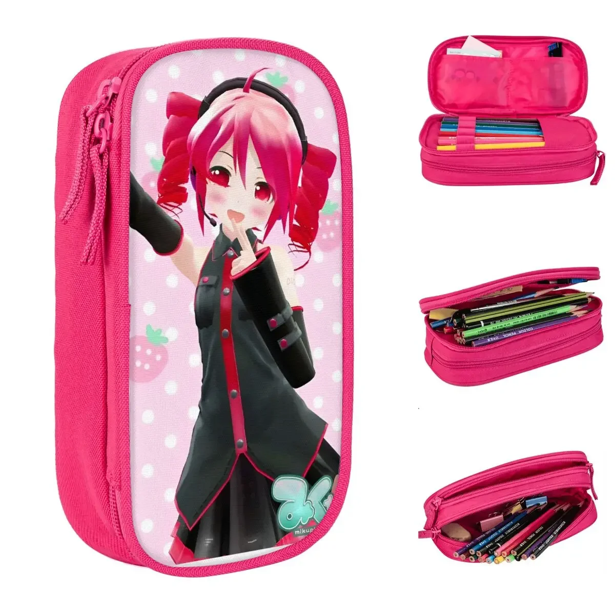 カサネテト-ボーカロイド-ガール-ペンケース-ファッション-アニメ-ペンボックス-バッグ-女の子-男の子-大容量-収納-学用品-ジッパー付きペンケース