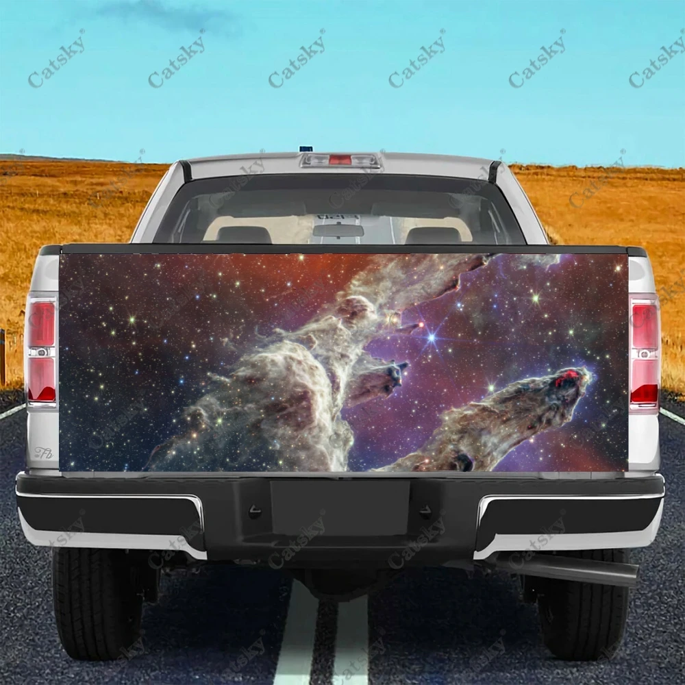 Galactic Neighbor Star Space Truck Tailgate Wrap Professional Grade Material Universal Fit for Full Size Trucks Car Wash Safe