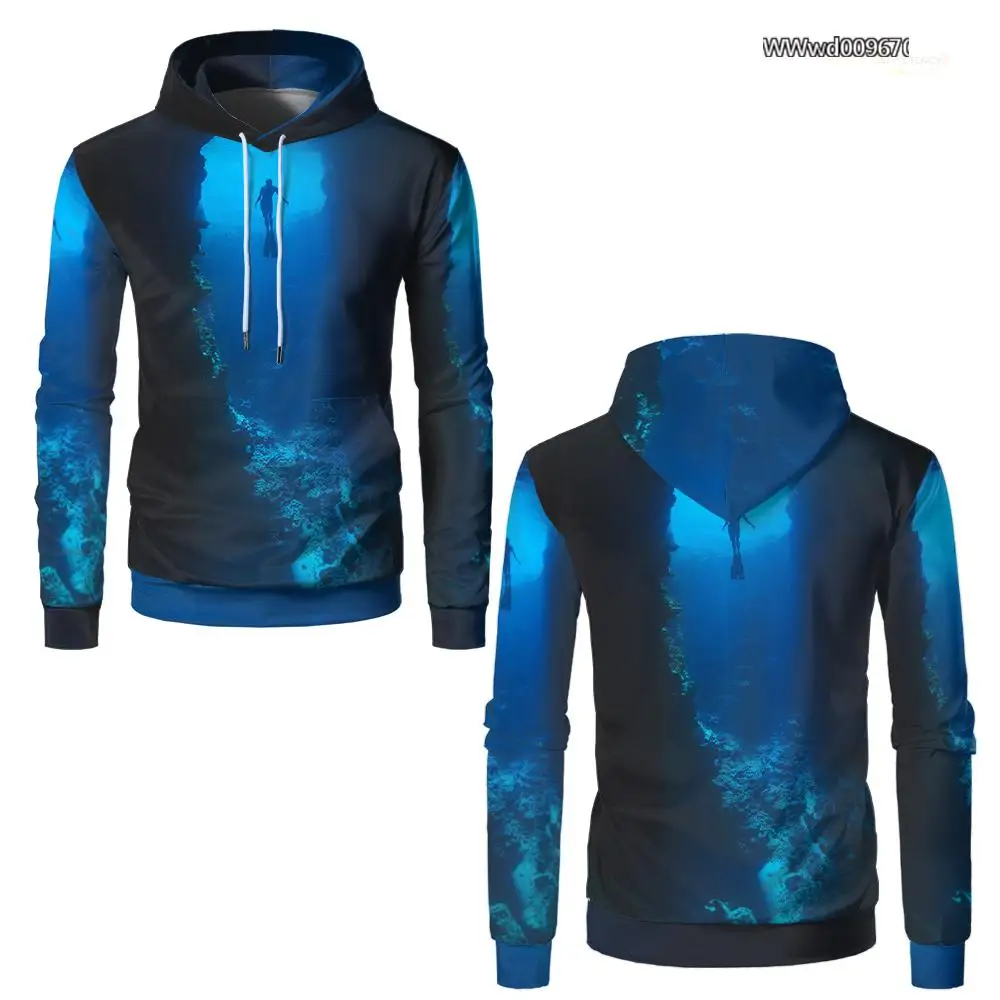 Spring And Autumn Outdoor Adventure Pattern Print Hoodie Sports Fashion Personality Sweatshirt Men's And Women's Warm Sweatshirt