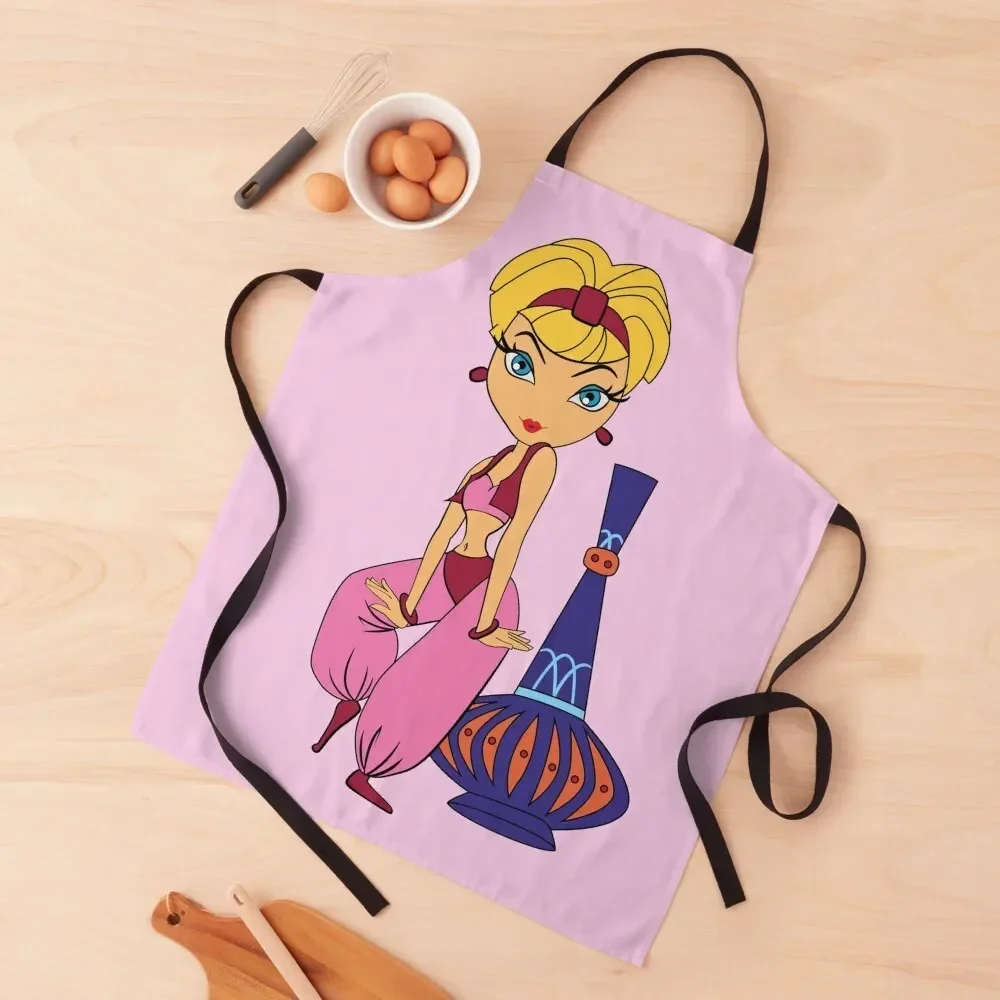 

I Dream of Jeannie 2 Apron Teacher kindergarten teacher Chef Uniform Women Apron