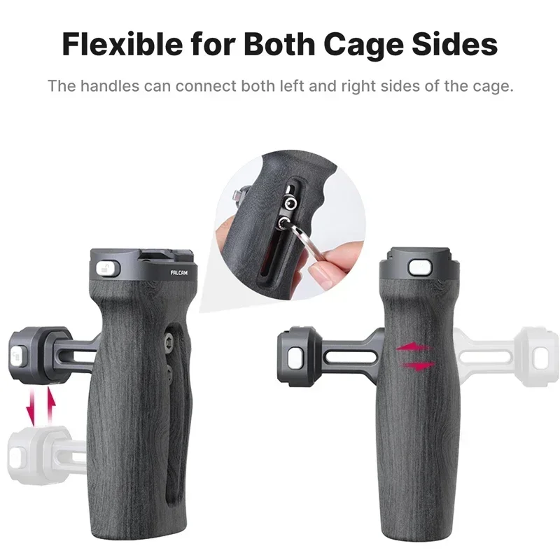FALCAM F22 طقم مقبض جانبي سريع التحرير (2549) ومقبض جانبي (2565) حامل QR عالمي لقفص الكاميرا، DSLR، بدون مرآة وجهاز