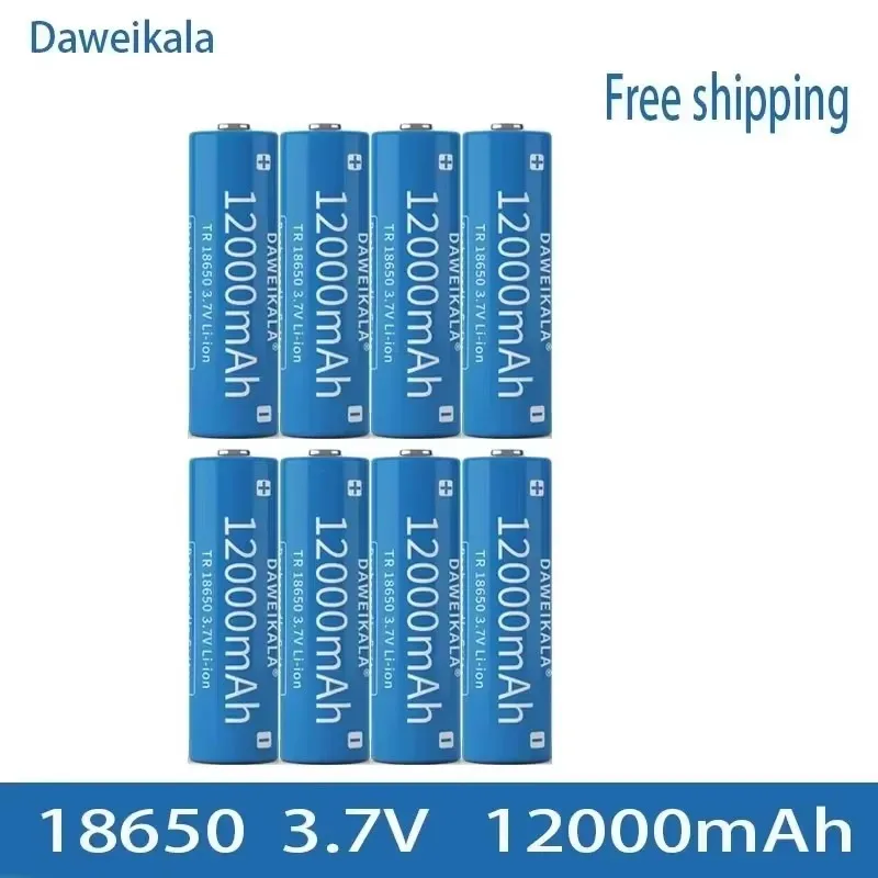 

18650 3.7V 12000mAh Li-ion Rechargeable Battery - 2023 New High Capacity for Flashlight/Torch/Headlamp, Drop-Resistant & Long-La