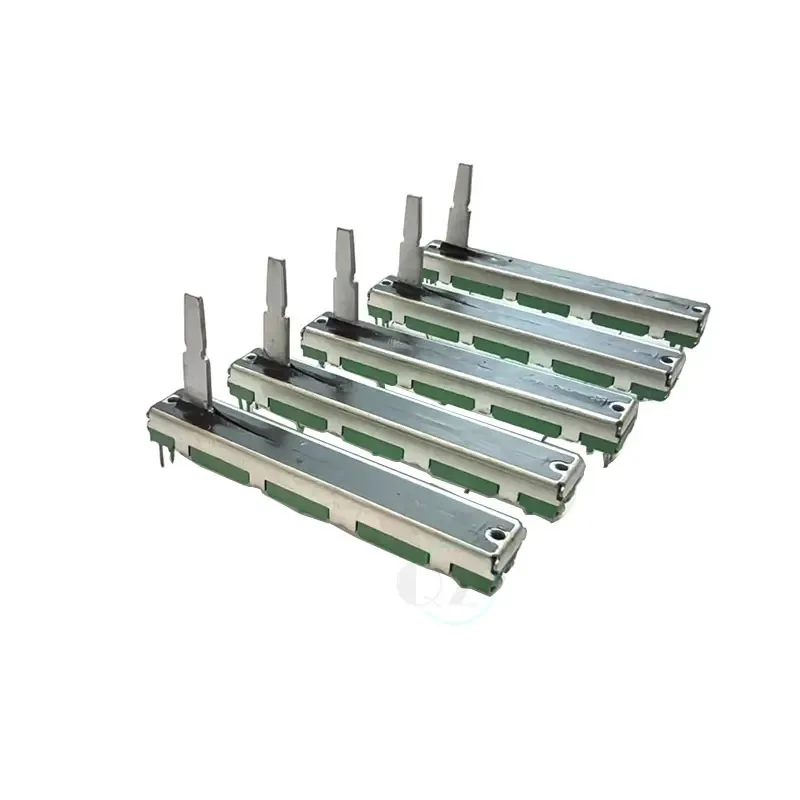 5 قطعة 60 مللي متر مستقيم الشريحة بطانة الجهد خلاط ترويسة المقاومات المتغيرة B103 B10K أوم 6 دبابيس مقبض 20 مللي متر ثنائي القناة ترويسة