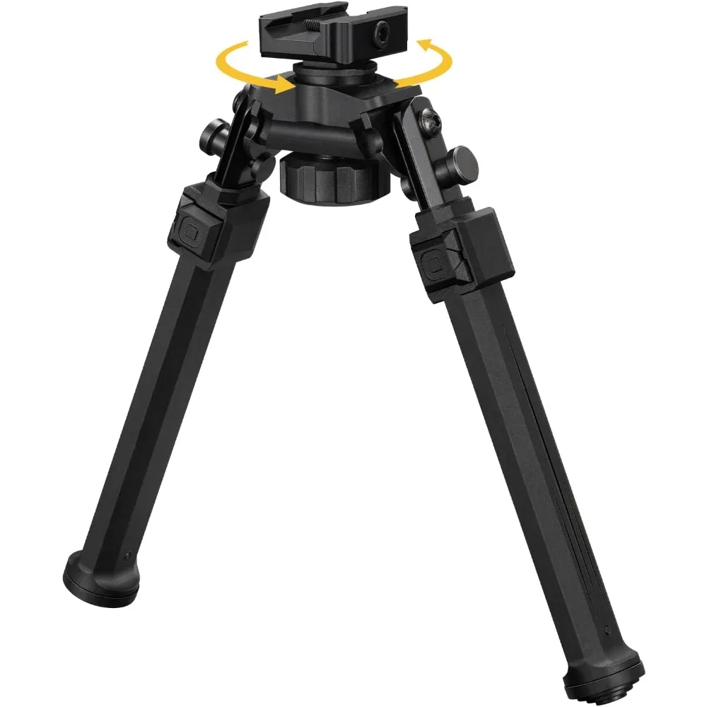 

Bipods for Rifles Tactical Rifle Bipod Adjustable Rotation 360 Degrees Tilt Portable Sturdy Bipod for Hunting and Shooting