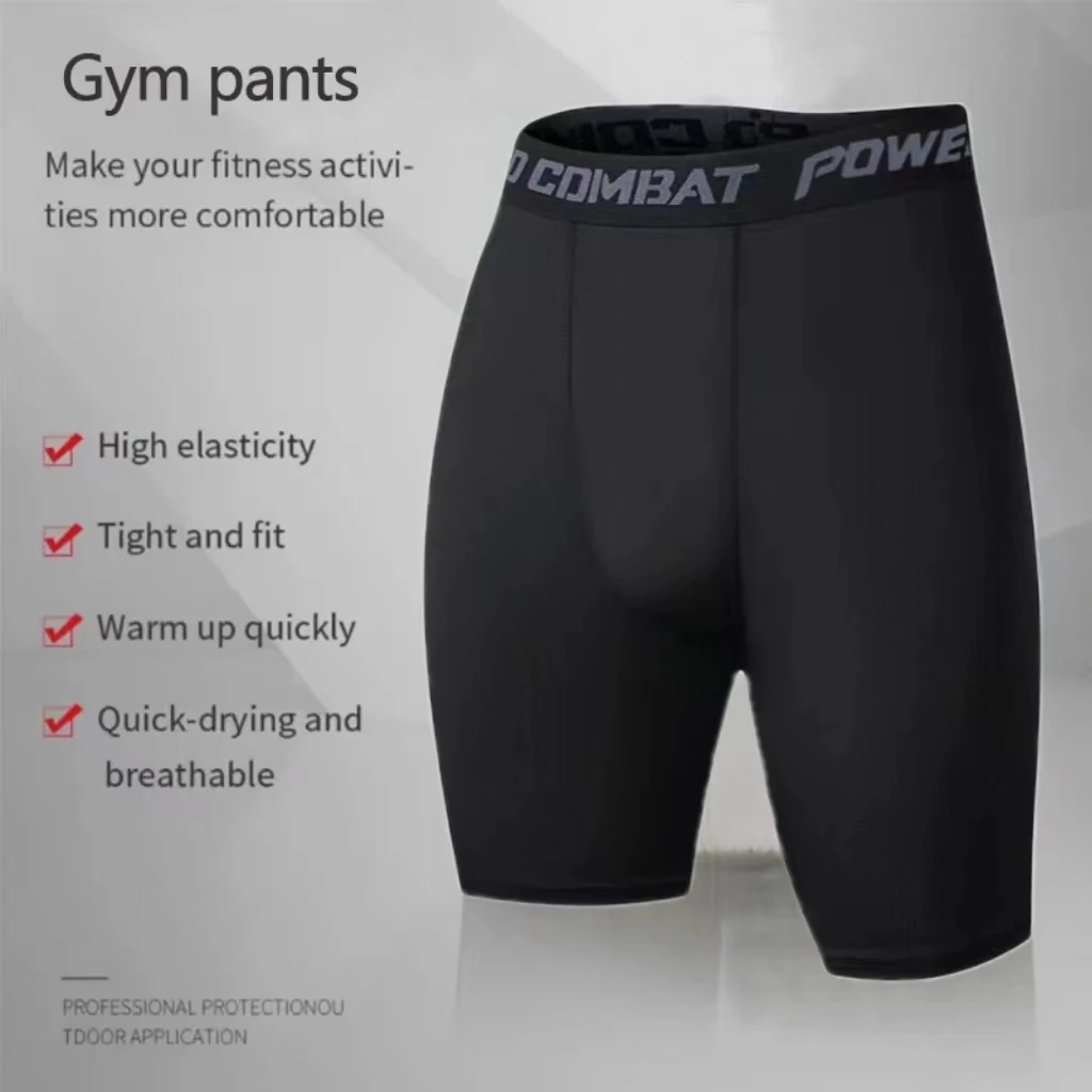 Men Boxers Sports Underwear Underpants Gym Shorts M L XL Black Quick-Drying Sweatpants Moisture Absorption Breathable Fitness