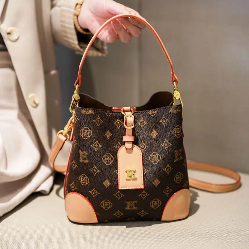 

Женская винтажная сумка-мешок премиум-класса 2025 года — модная универсальная сумка через плечо большой вместимости