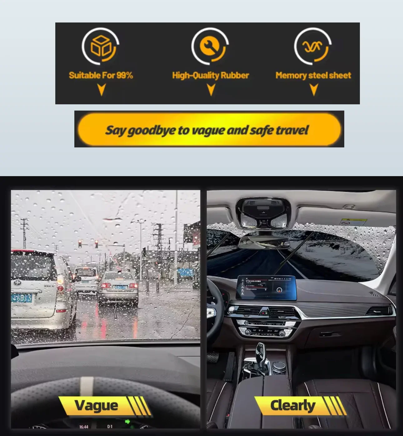 Untuk Audi A4 B6 8E 2001 2002 2003 2004 2005 2006 Bilah Wiper Depan Sikat Kaca Depan Pembersih Kaca Mobil Aksesoris Mobil