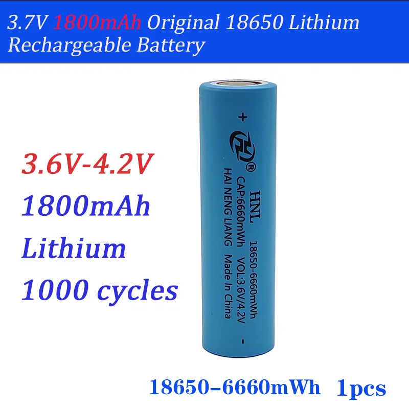 

High-Capacity 18650 Lithium Battery 3.7V 1800mAh Original Toy Compatible New Item